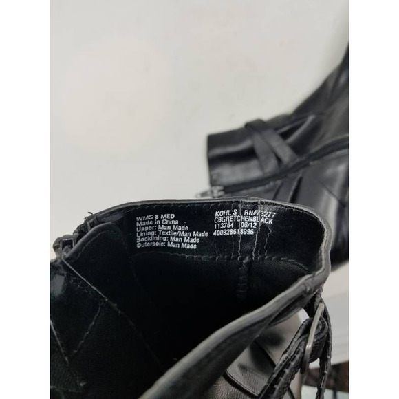 Croft & Barrow Ankle Boots Booties Black Zip 8 M - Picture 10 of 12